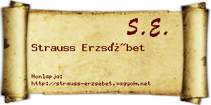 Strauss Erzsébet névjegykártya