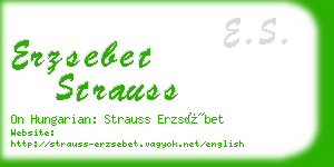 erzsebet strauss business card